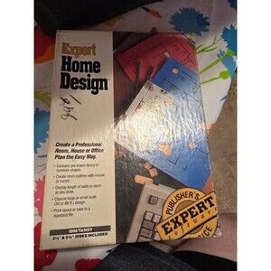 Vintage 1991 Expert Home Design Big Box PC Software - Complete MS-DOS 3.5"